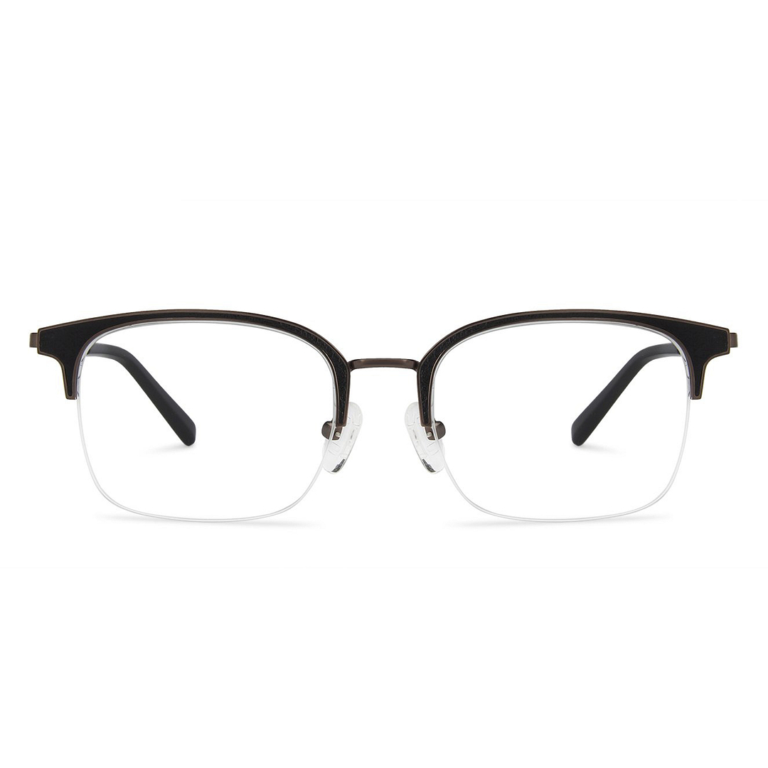 John Jacobs Online Black Half Rim Rectangle left side
