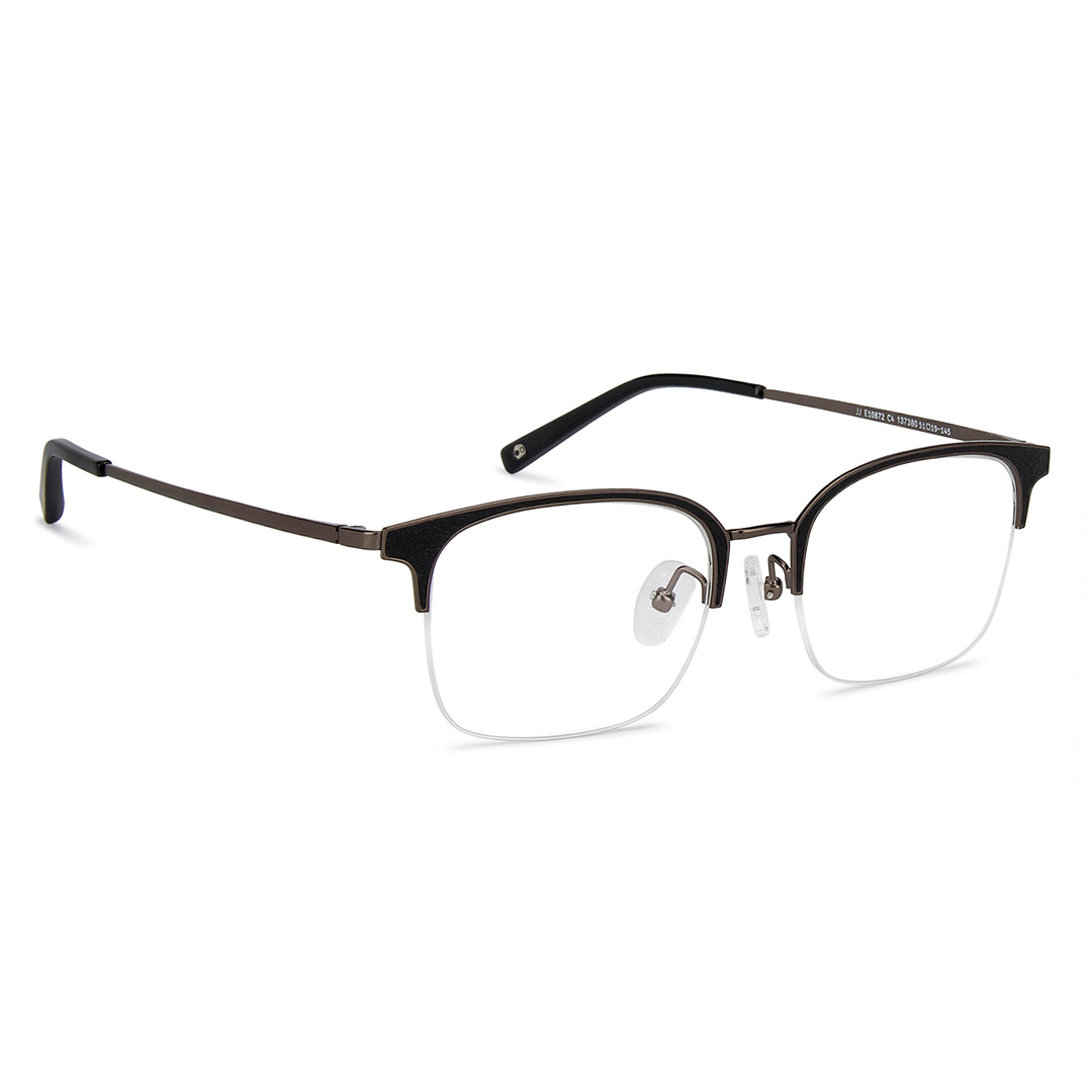 John Jacobs Online Black Half Rim Rectangle right side