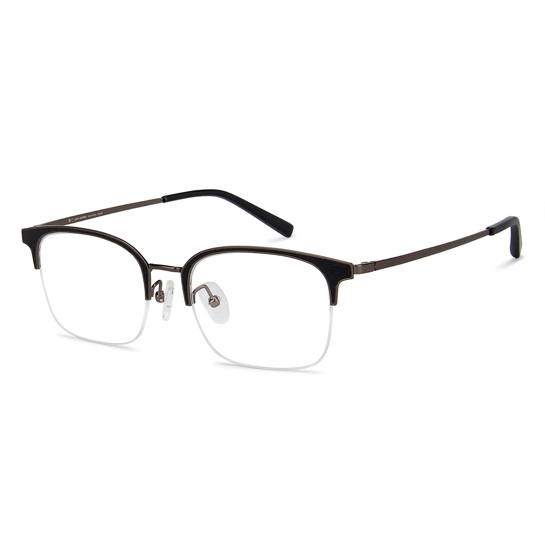 John Jacobs Online Black Half Rim Rectangle right side