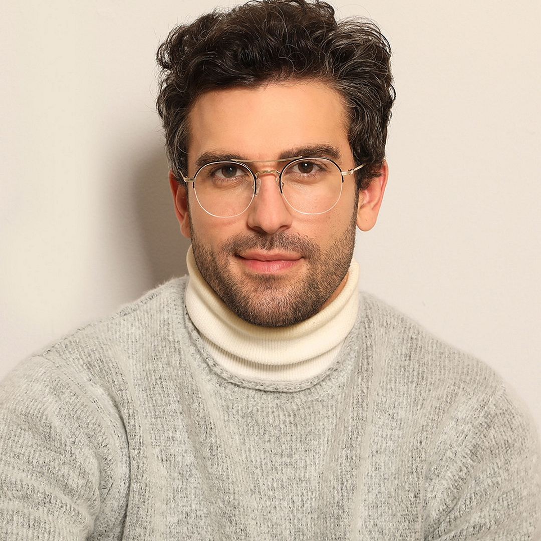 John Jacobs Black Half Rim Round right side