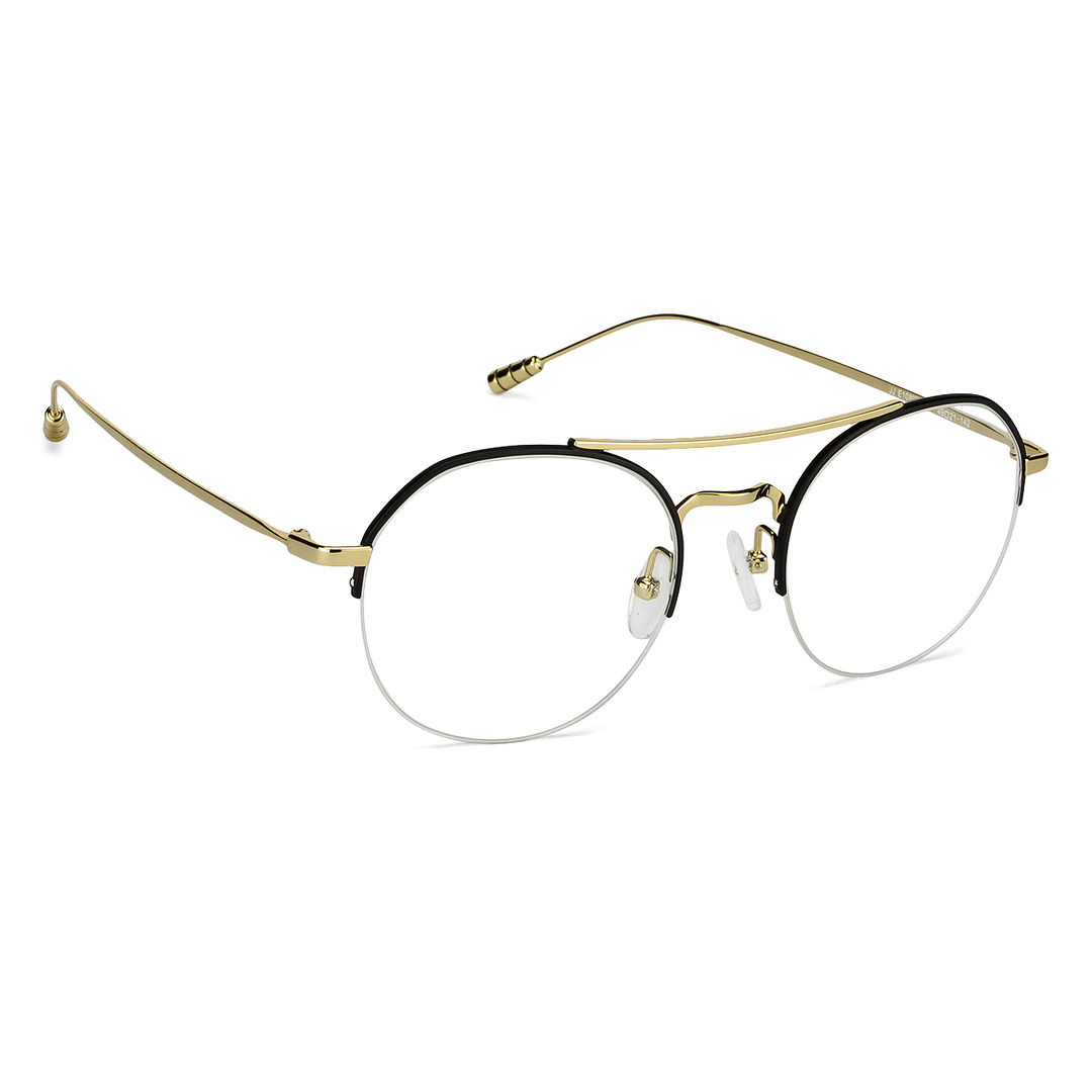 John Jacobs Black Half Rim Round right side