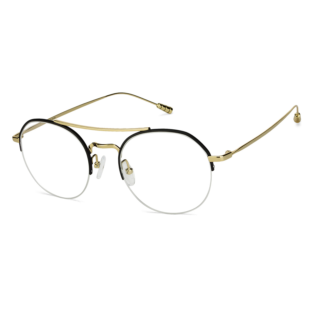 John Jacobs Black Half Rim Round left side