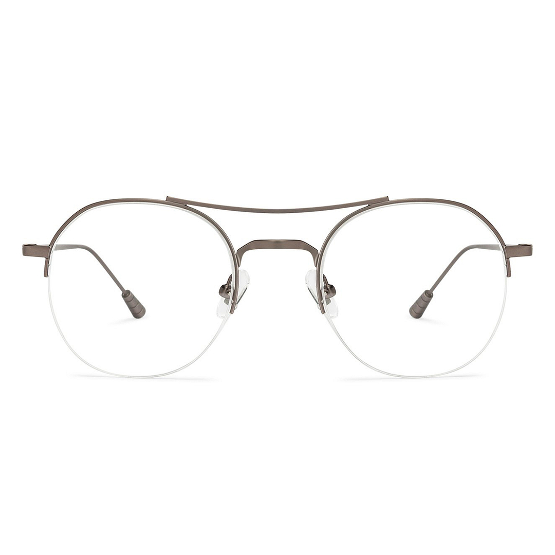 John Jacobs Online Gray Half Rim Round left side