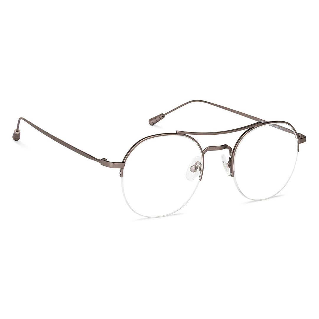 John Jacobs Online Gray Half Rim Round left side