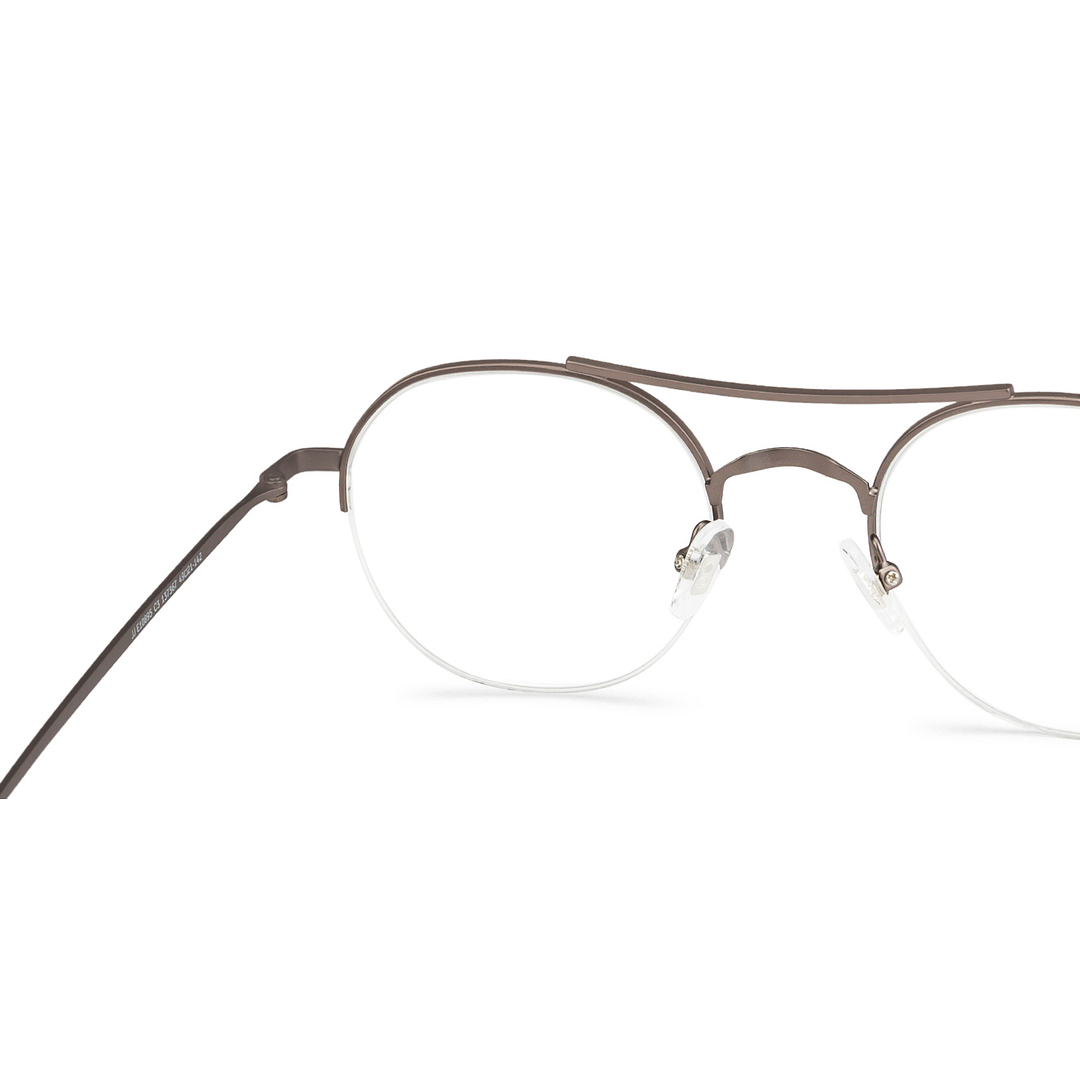 John Jacobs Online Gray Half Rim Round left side