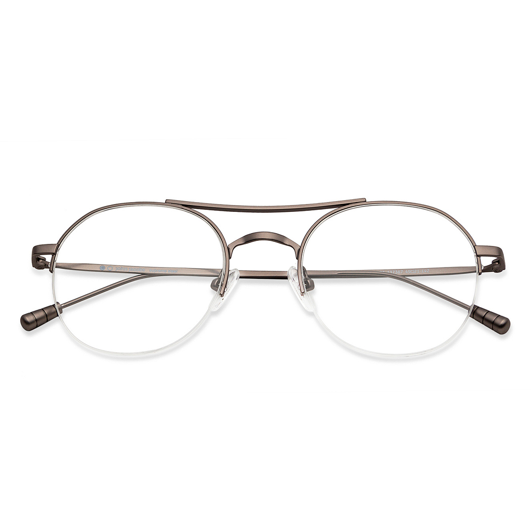 John Jacobs Online Gray Half Rim Round right side