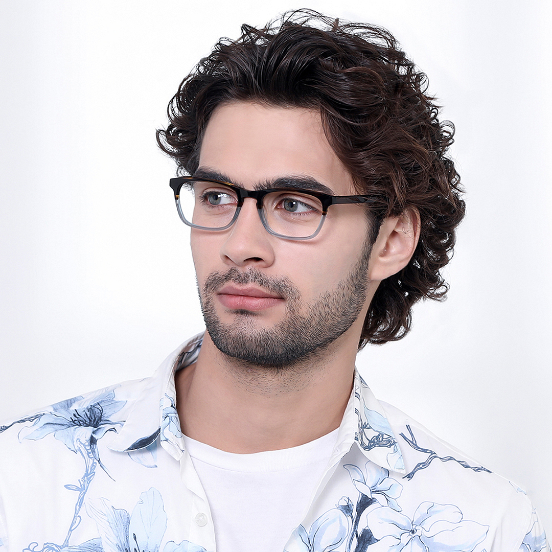 John Jacobs Light Brown Full Rim Rectangle right side