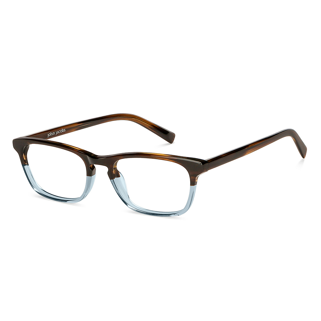 Buy Brown Blue Brown Tortoise Full Rim Rectangle John Jacobs Rich