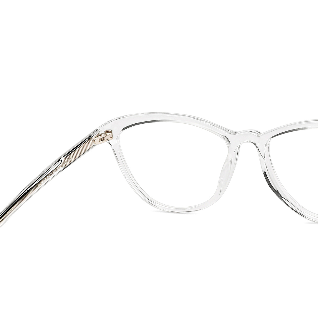 John Jacobs Online Crystal Transparent Full Rim Cat Eye right side