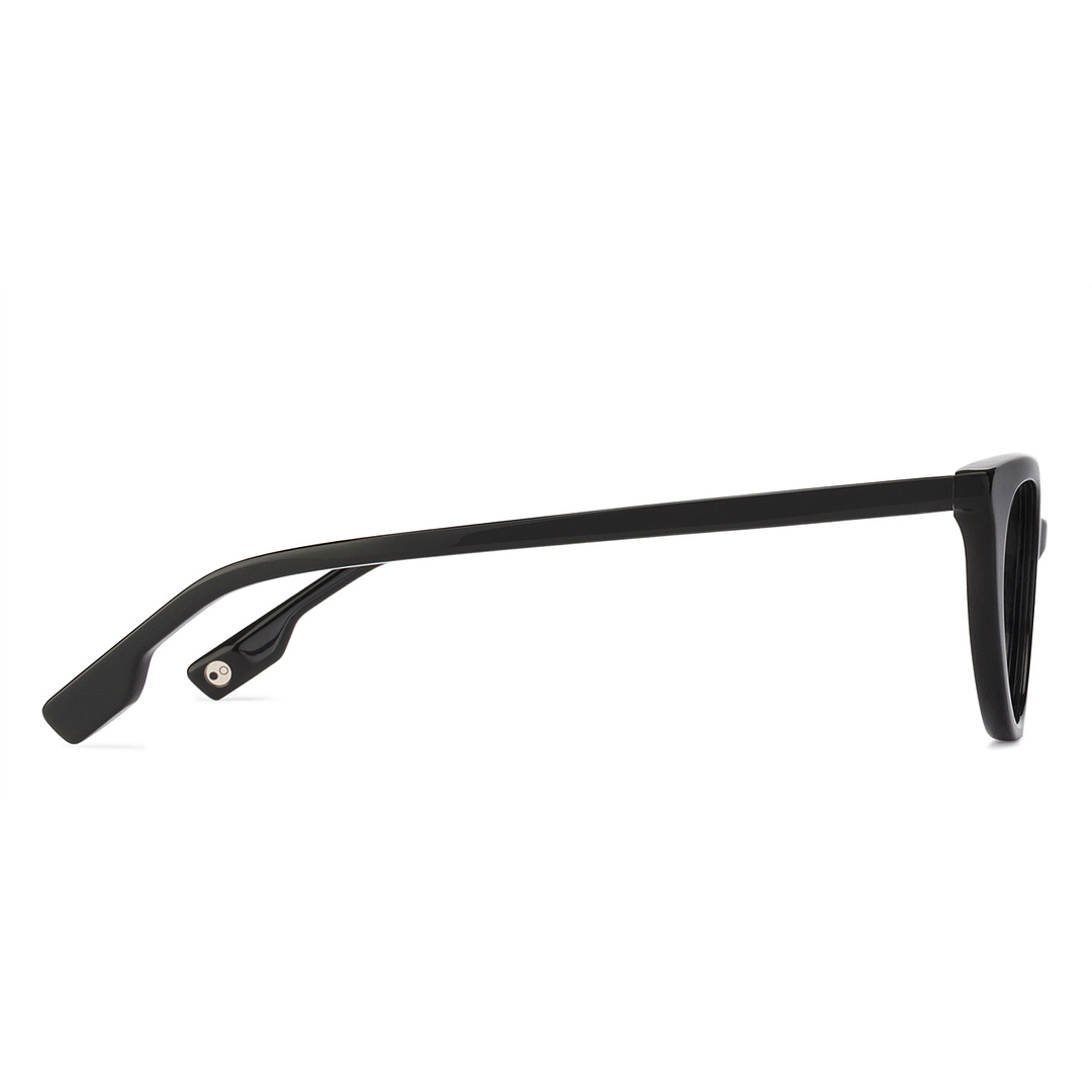 John Jacobs Black Full Rim Cat Eye right side