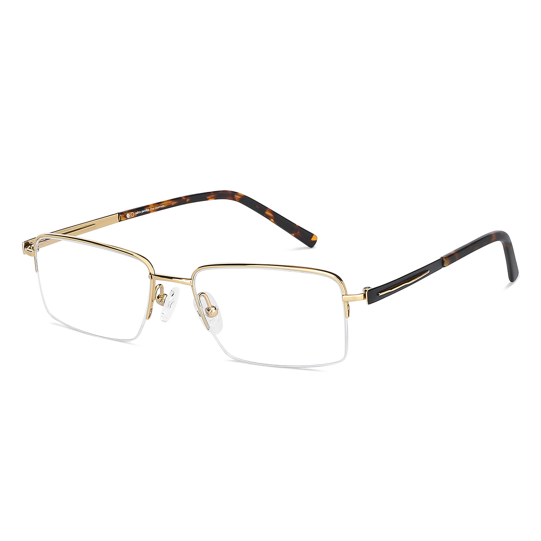 John Jacobs Online Gold Half Rim Rectangle right side