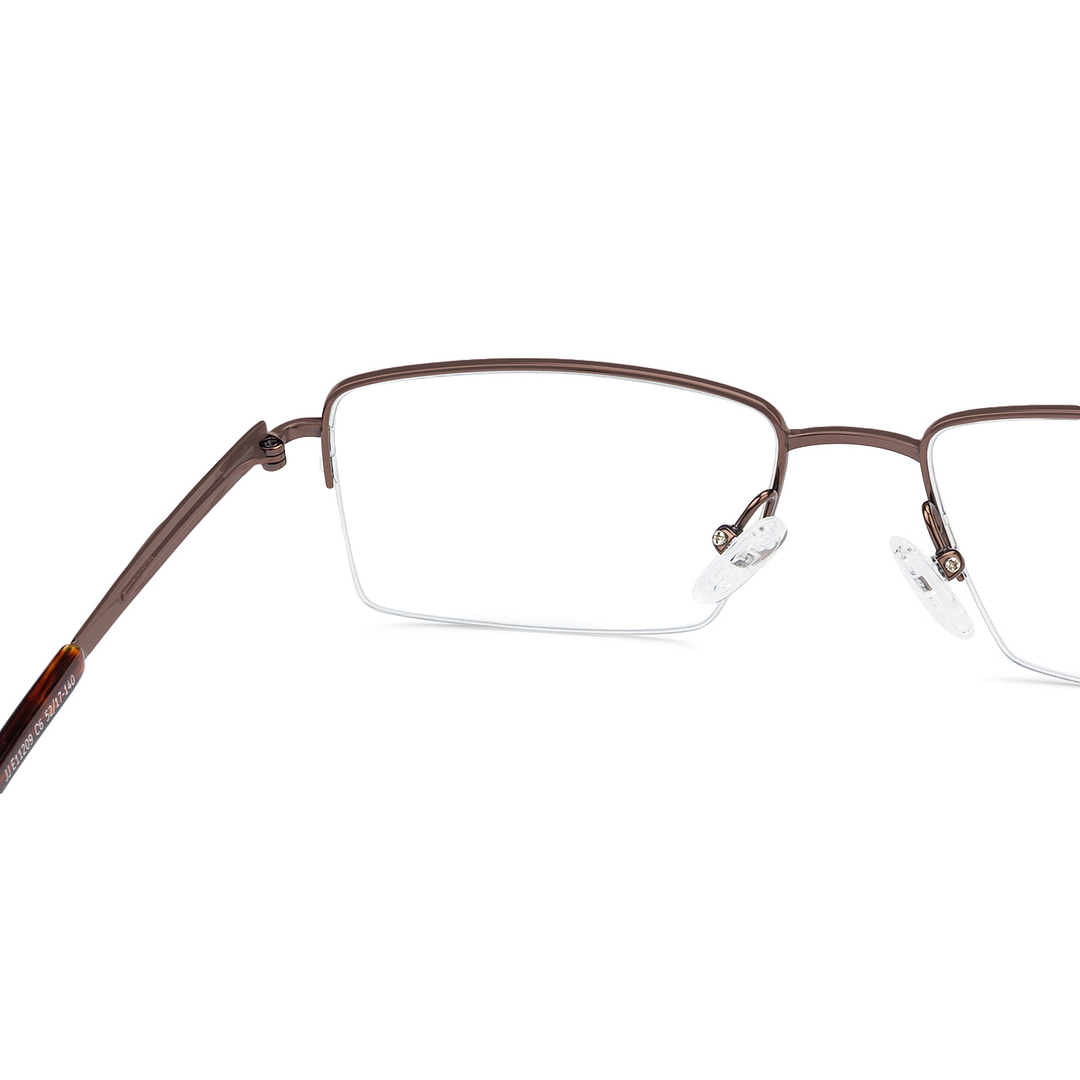 John Jacobs Online Light Brown Half Rim Rectangle left side