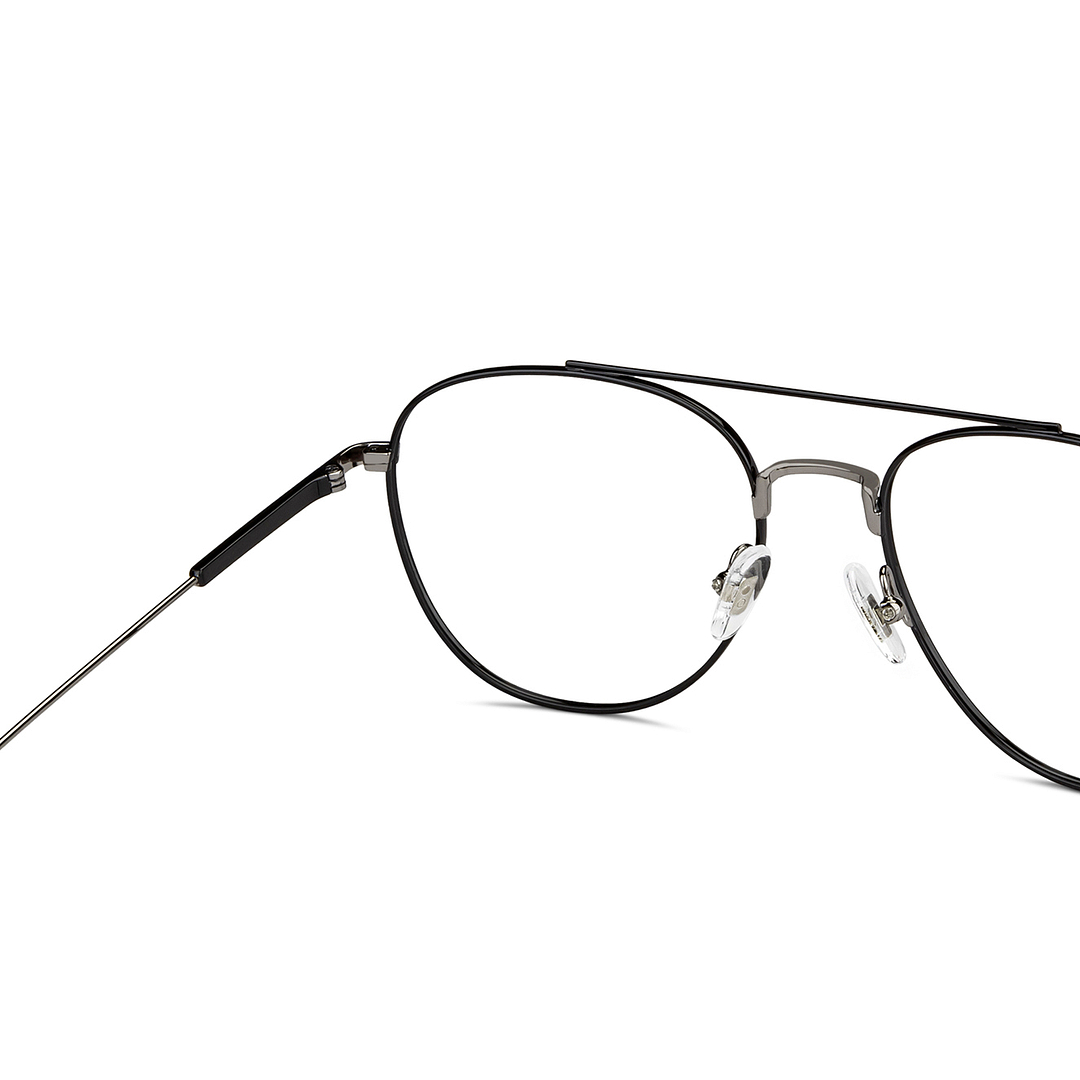John Jacobs Black Full Rim Aviator right side