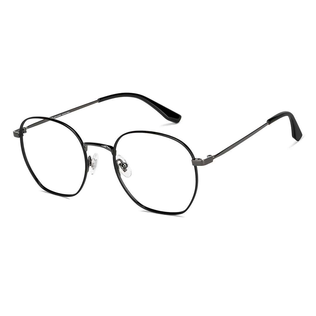 John Jacobs Online Gunmetal Full Rim Round left side