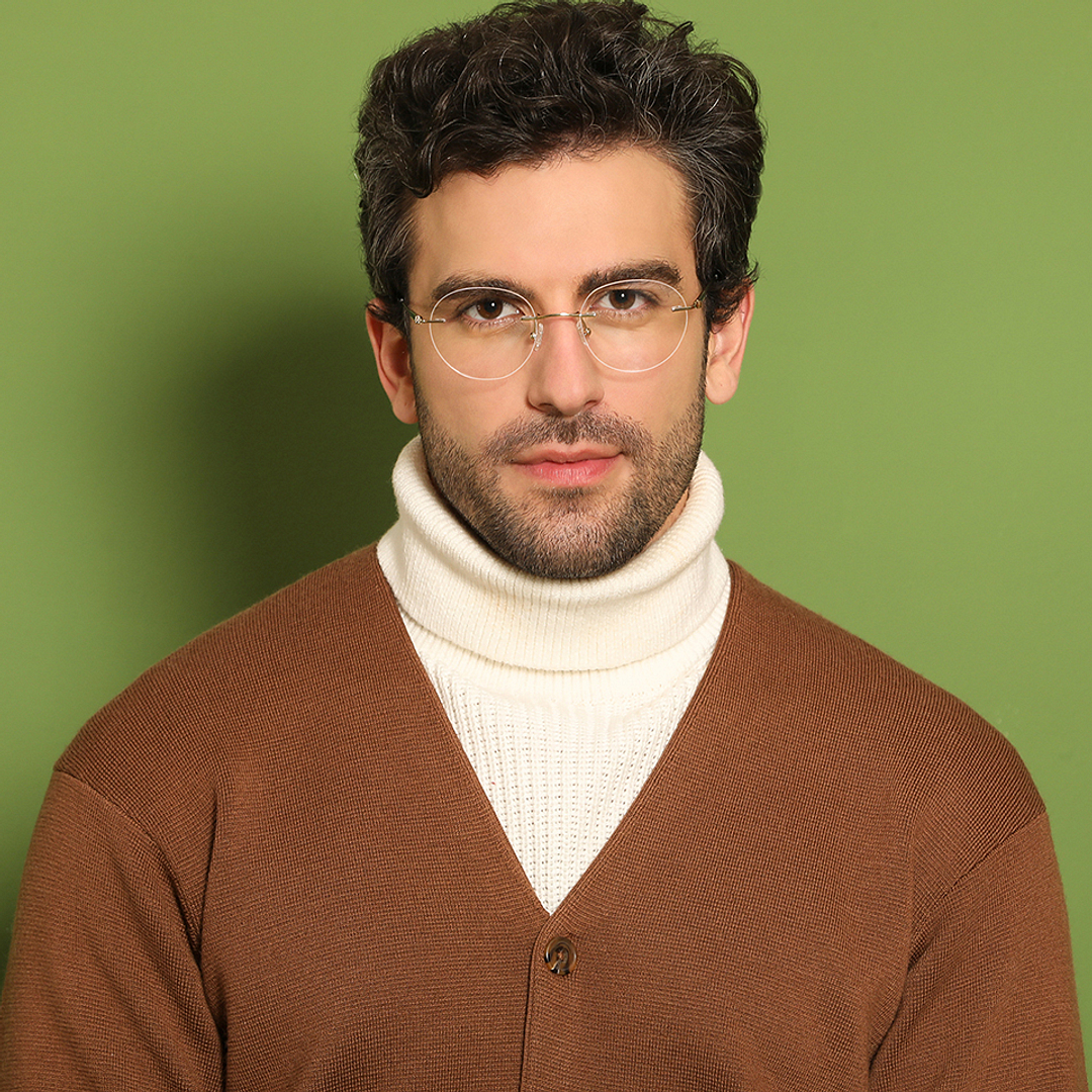 John Jacobs Gold Rimless Round right side