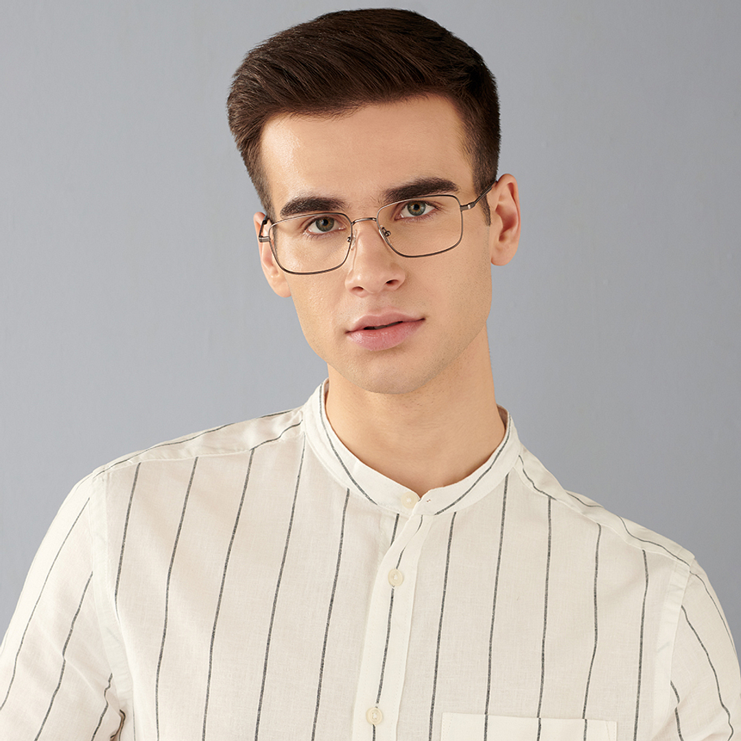 John Jacobs Online Gray Full Rim Square right side