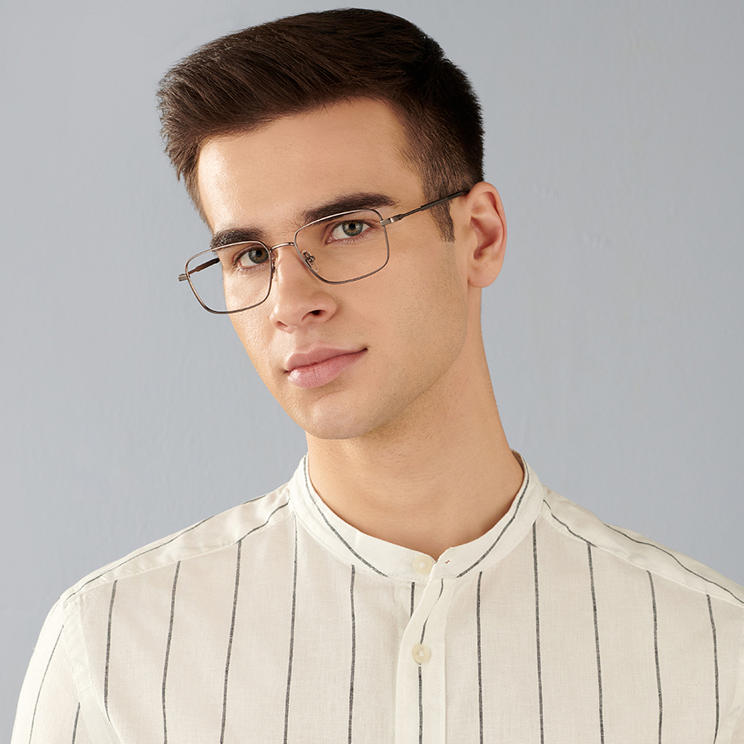 John Jacobs Online Gray Full Rim Square left side