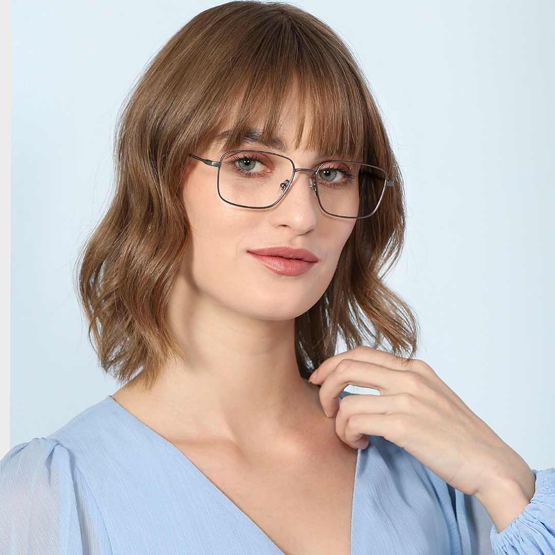 John Jacobs Online Gray Full Rim Square right side