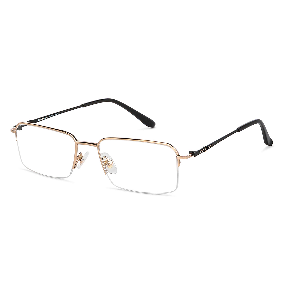 John Jacobs Online Gold Half Rim Rectangle right side