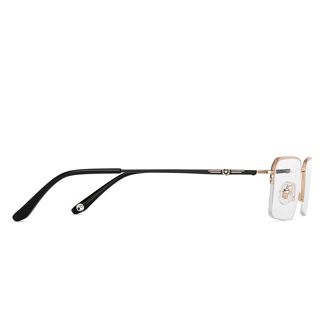 John Jacobs Online Gold Half Rim Rectangle left side