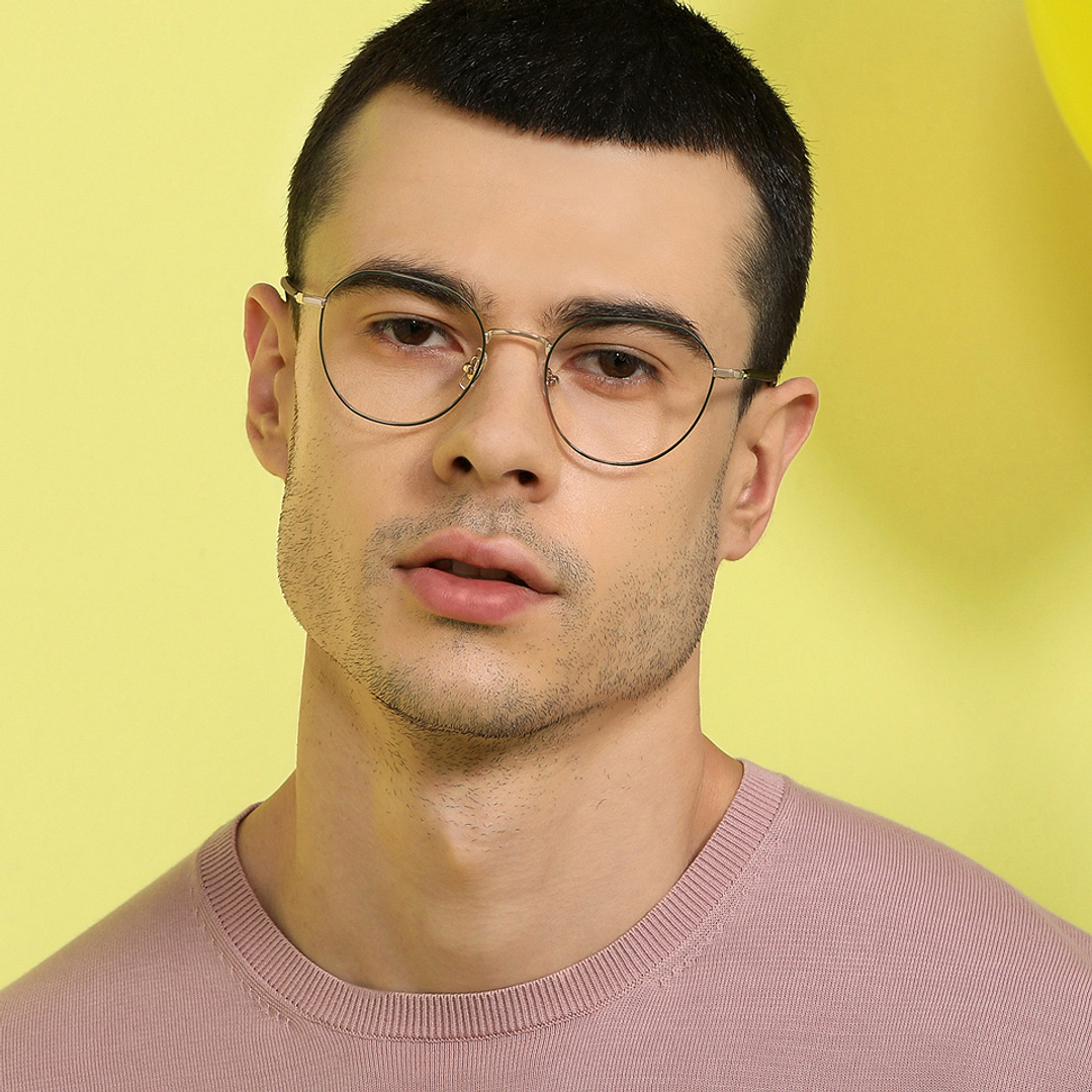 John Jacobs Screen Glasses Black Full Rim Geometric right side