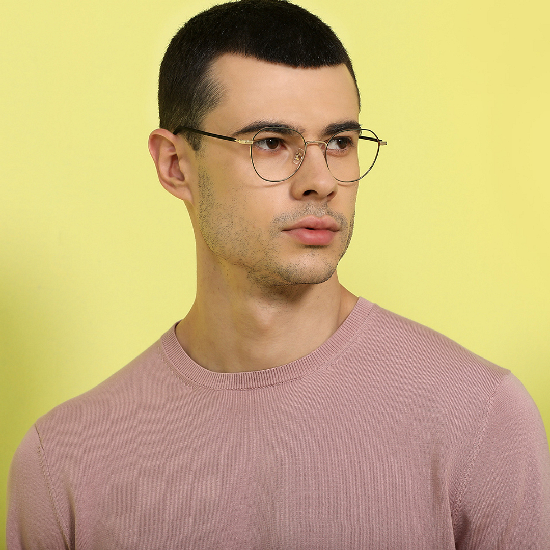 John Jacobs Screen Glasses Black Full Rim Geometric left side