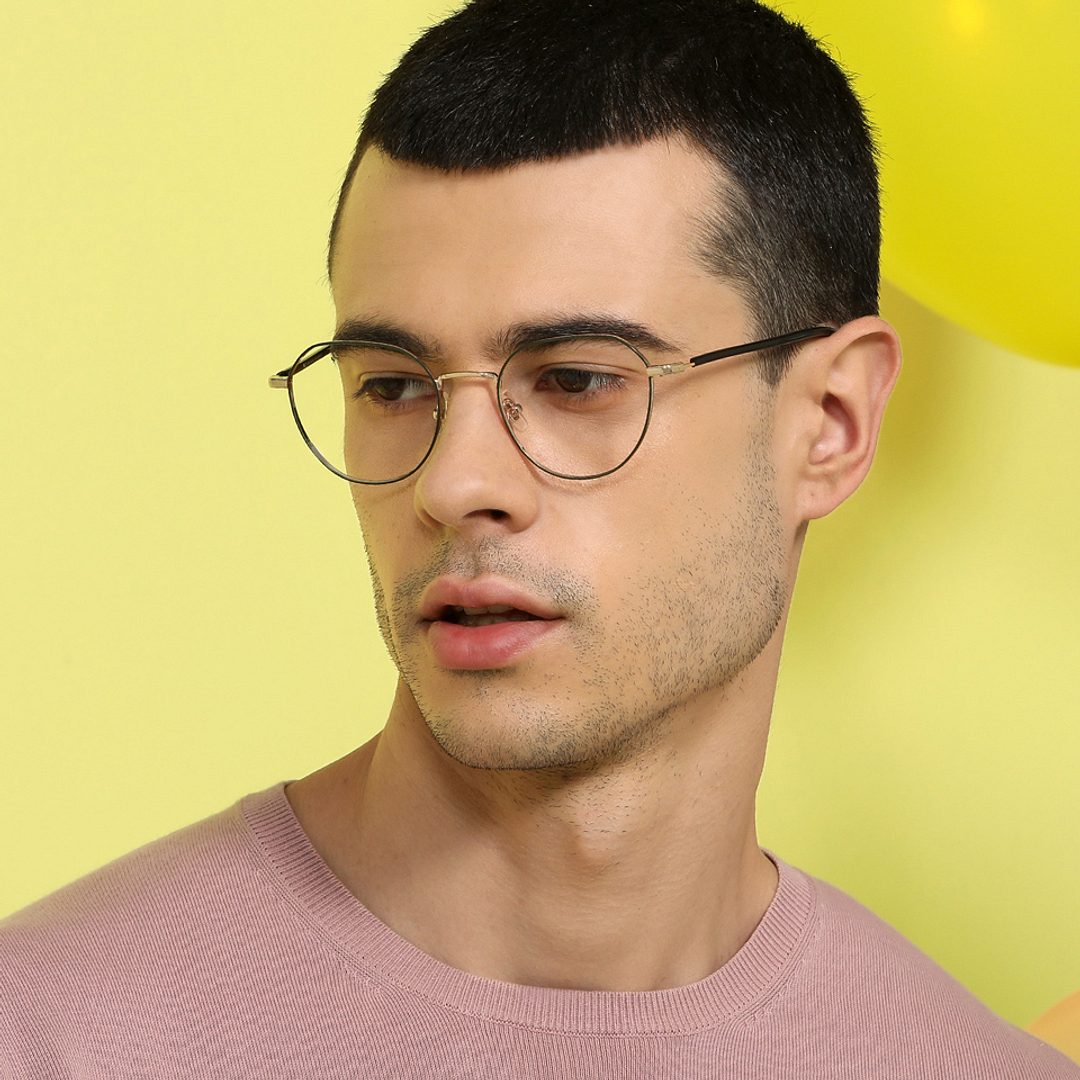 John Jacobs Screen Glasses Black Full Rim Geometric left side