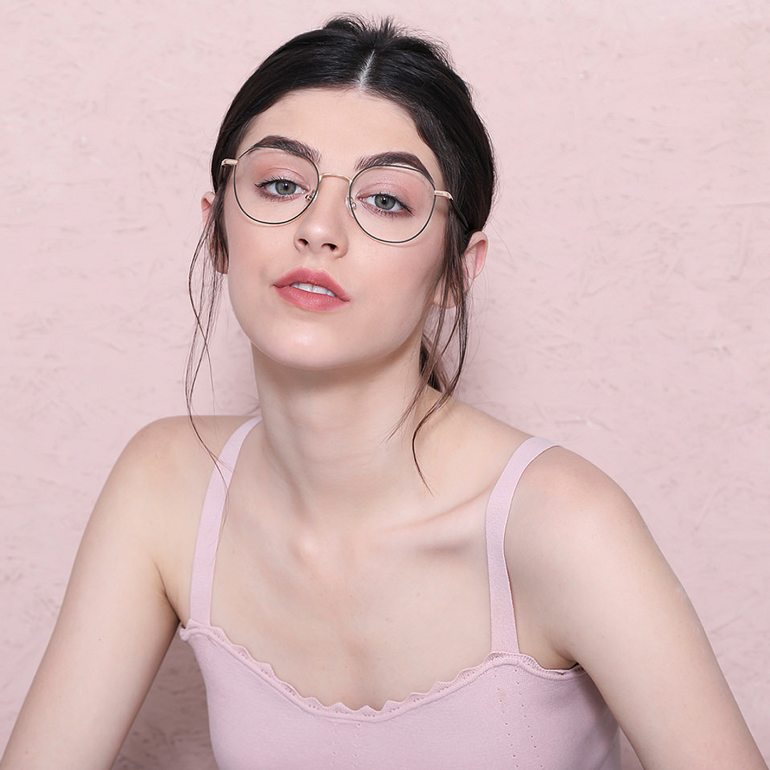 John Jacobs Screen Glasses Black Full Rim Geometric left side