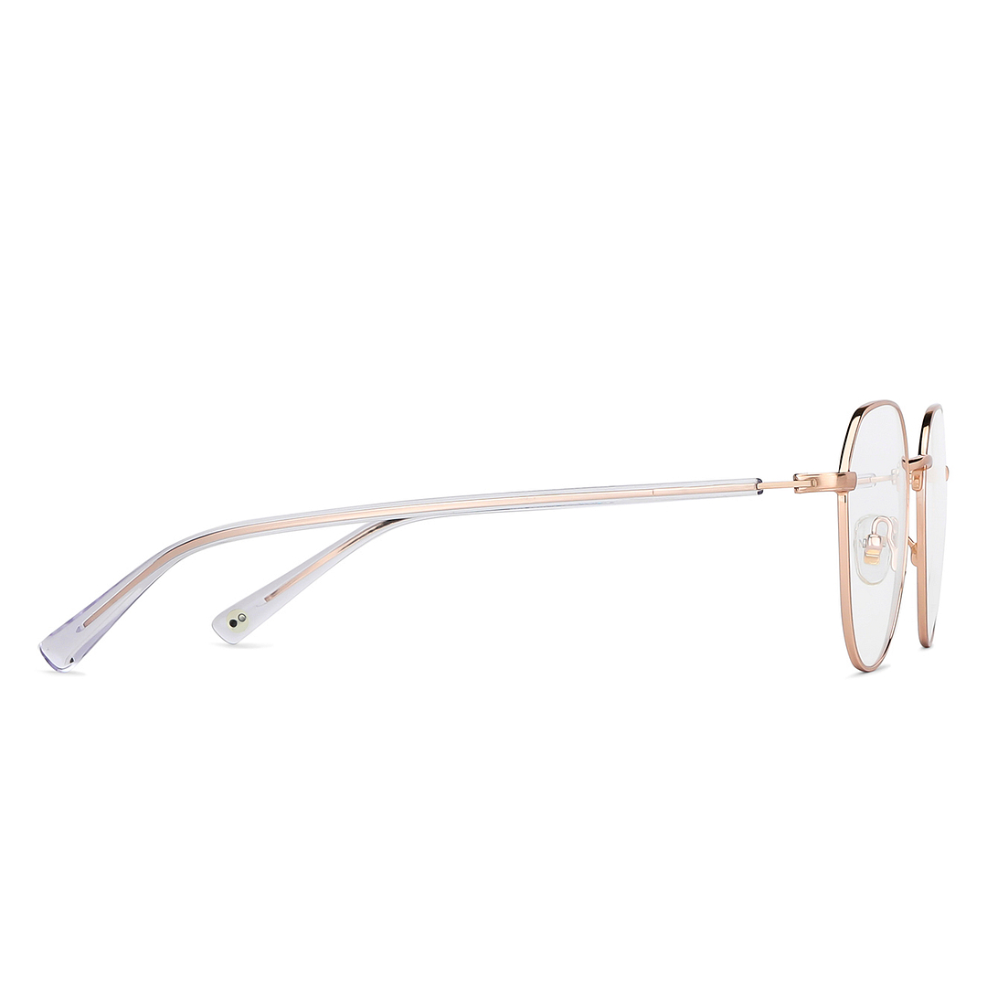 John Jacobs Online Gold Full Rim Geometric left side