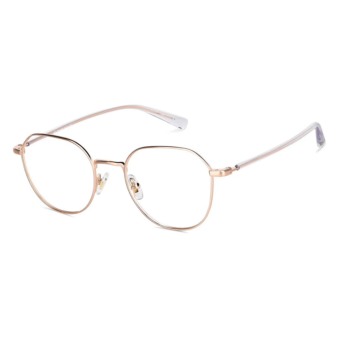 John Jacobs Online Gold Full Rim Geometric right side