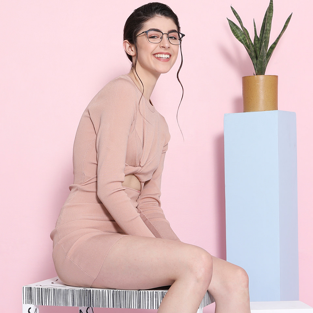 John Jacobs Sky Blue Full Rim Rectangle right side