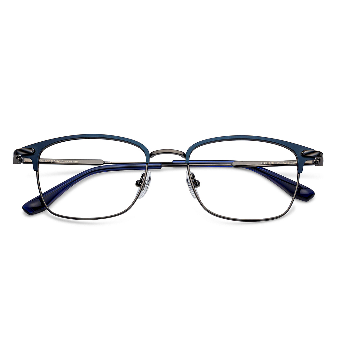 John Jacobs Sky Blue Full Rim Rectangle right side