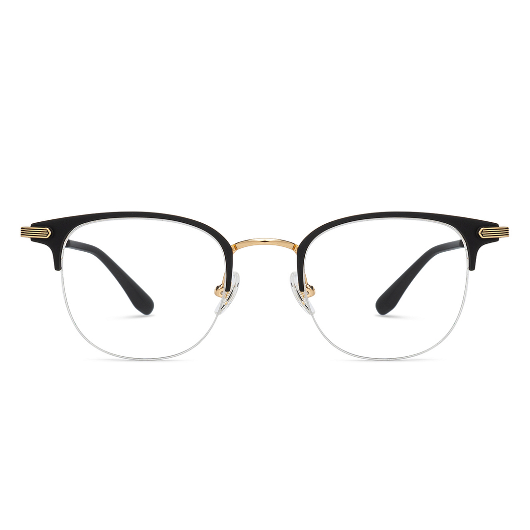 John Jacobs Online Black Half Rim Clubmaster right side