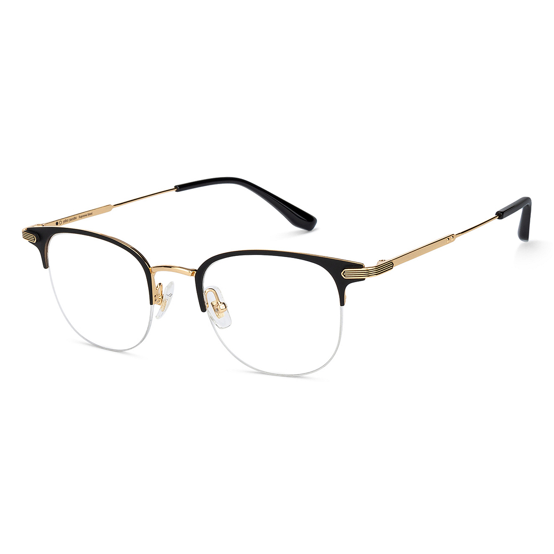 John Jacobs Online Black Half Rim Clubmaster right side