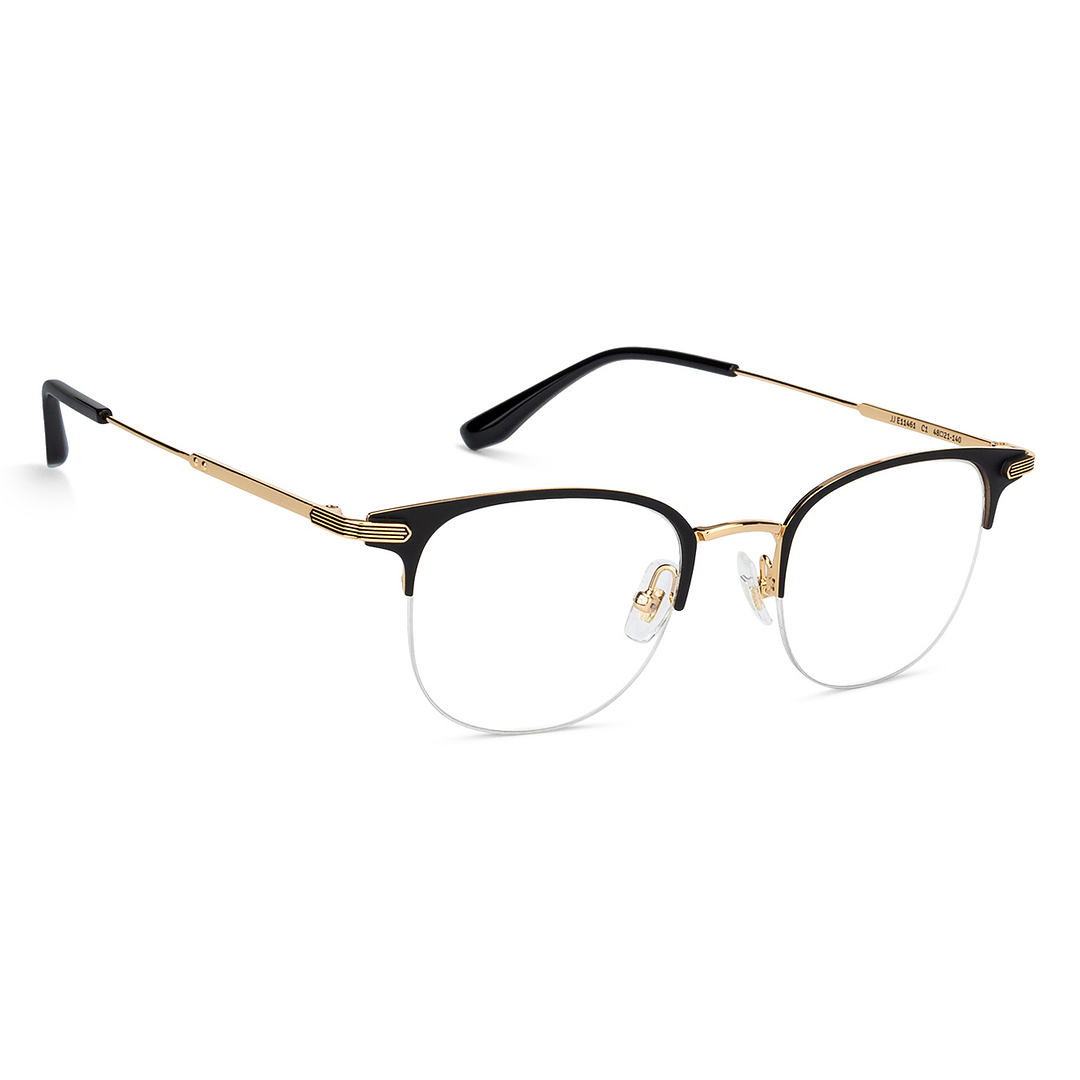 John Jacobs Online Black Half Rim Clubmaster left side