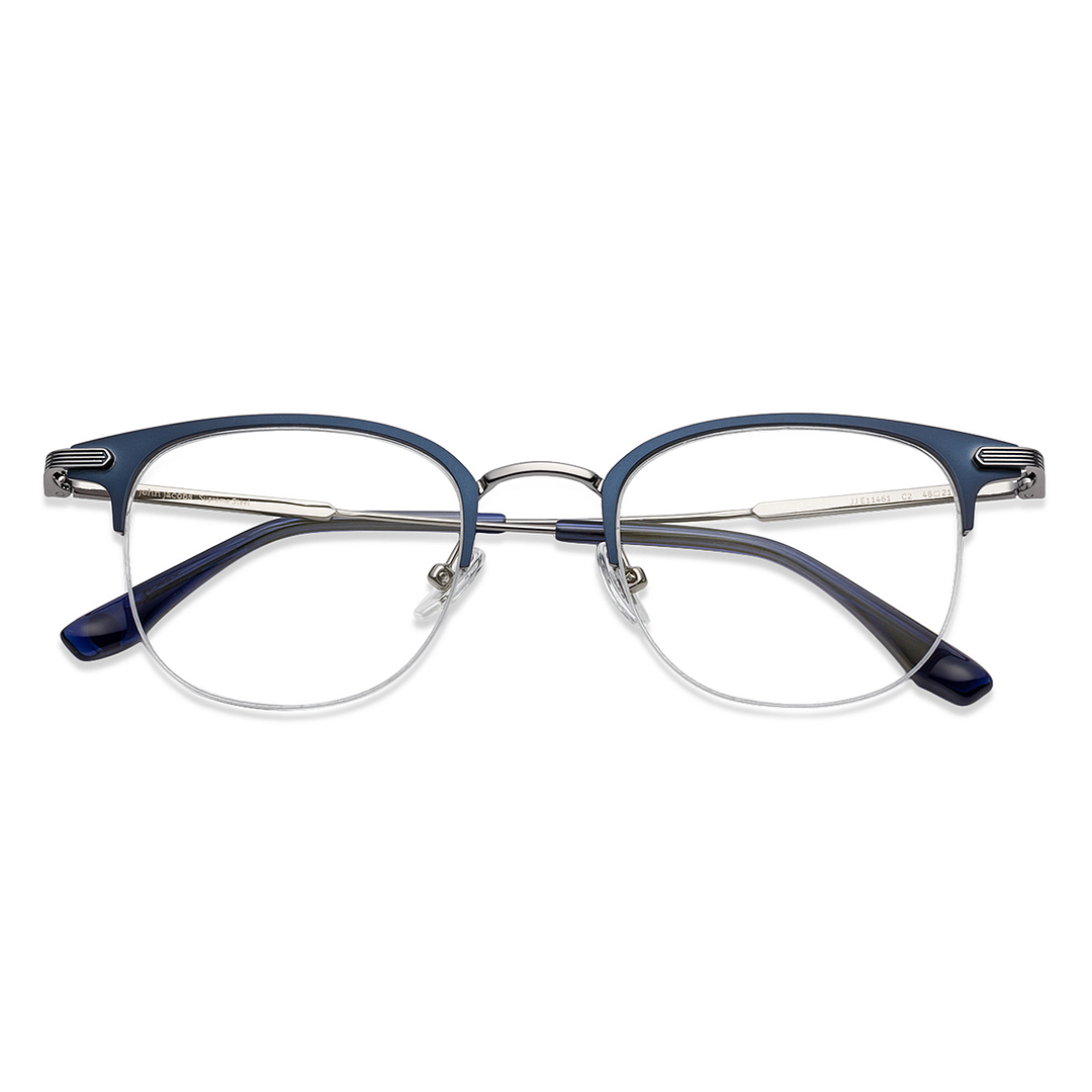 John Jacobs Online Sky Blue Half Rim Clubmaster right side