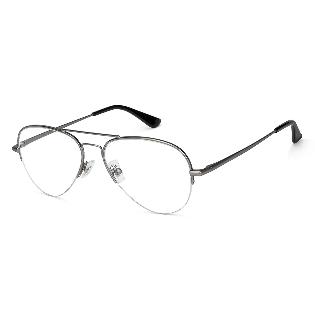 John Jacobs Online Gold Half Rim Aviator left side