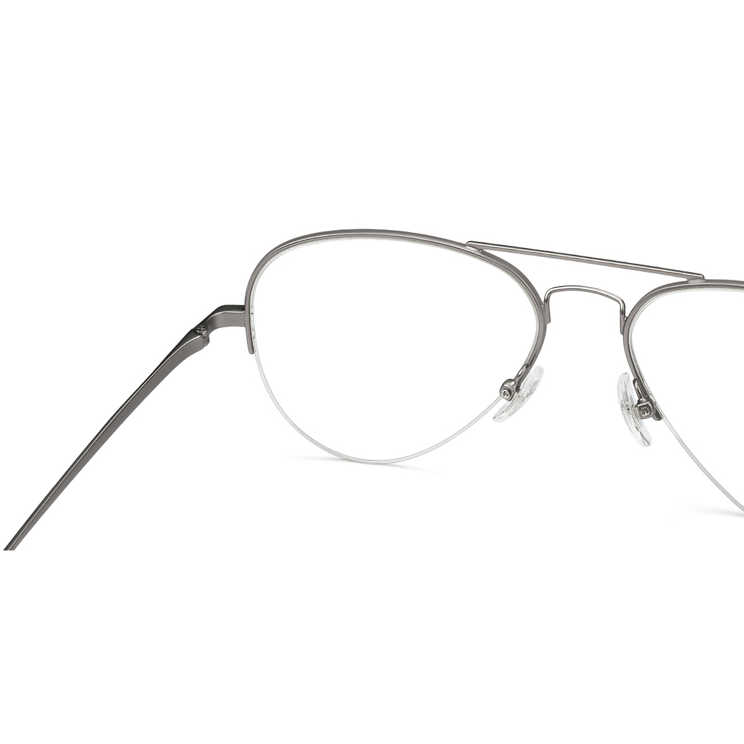 John Jacobs Online Gold Half Rim Aviator right side