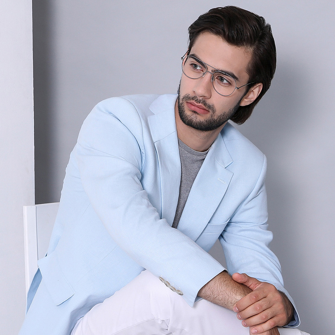 John Jacobs Gunmetal Full Rim Aviator right side