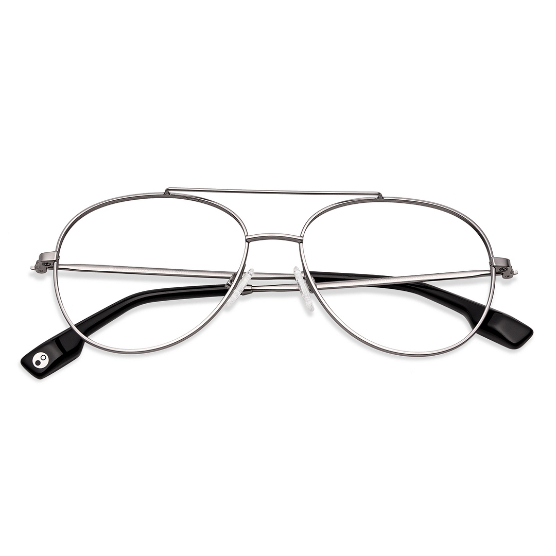 John Jacobs Gunmetal Full Rim Aviator left side