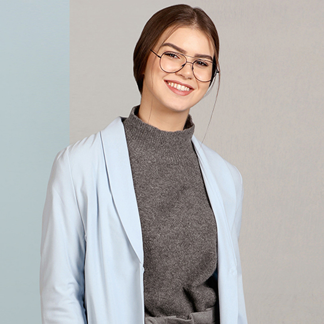 John Jacobs Online Black Full Rim Aviator left side