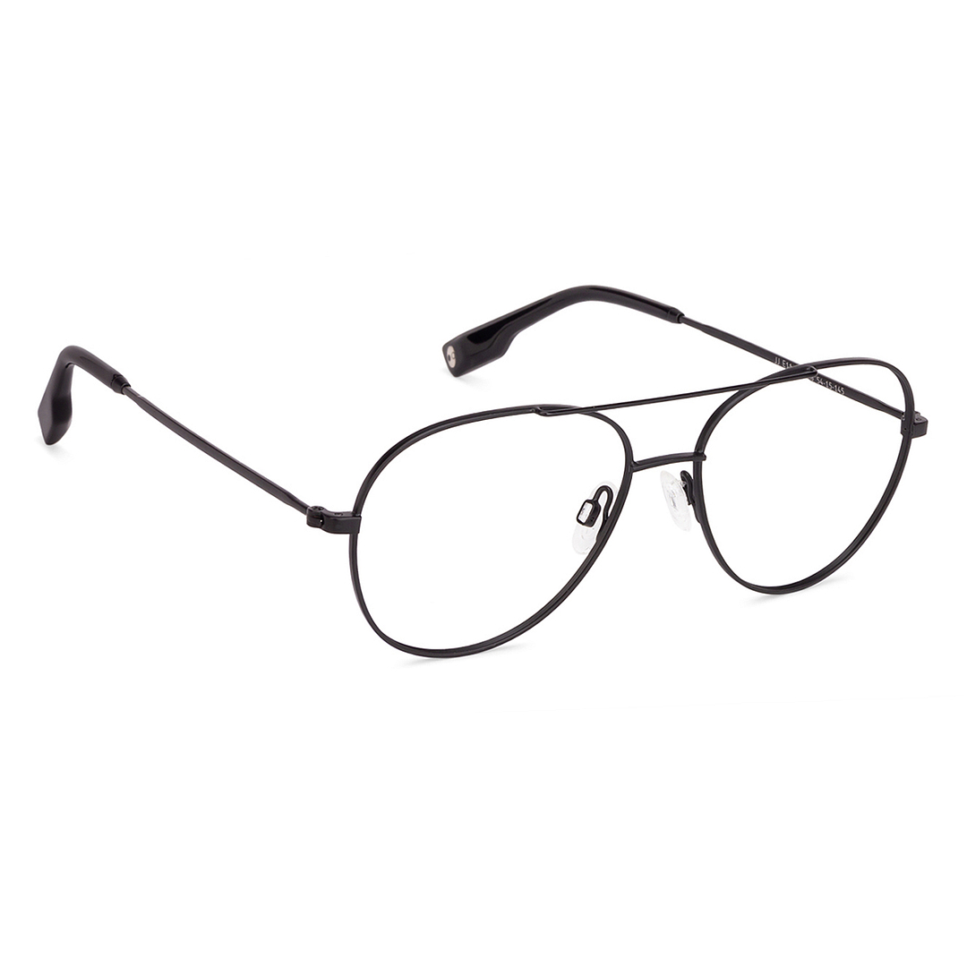 John Jacobs Online Black Full Rim Aviator left side