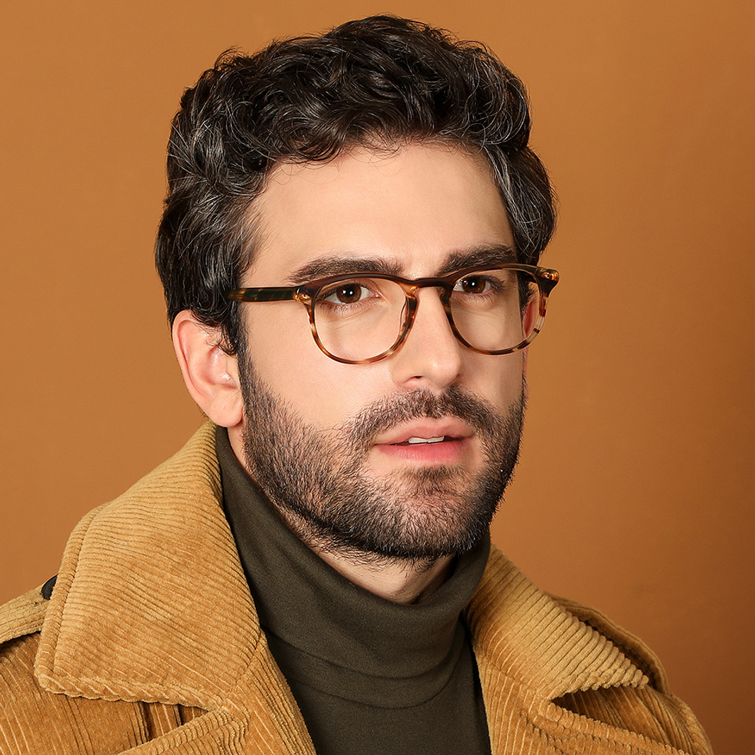 John Jacobs Online Light Brown Full Rim Round left side