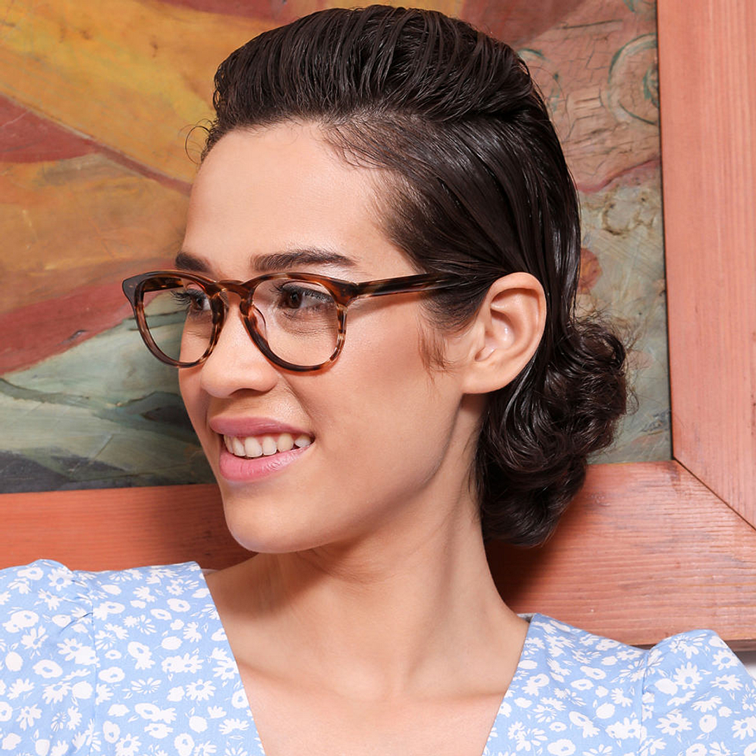 John Jacobs Online Light Brown Full Rim Round right side