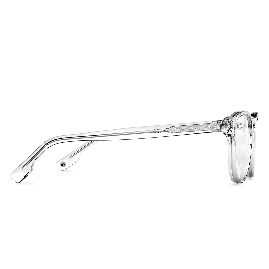 John Jacobs Crystal Transparent Full Rim Round left side