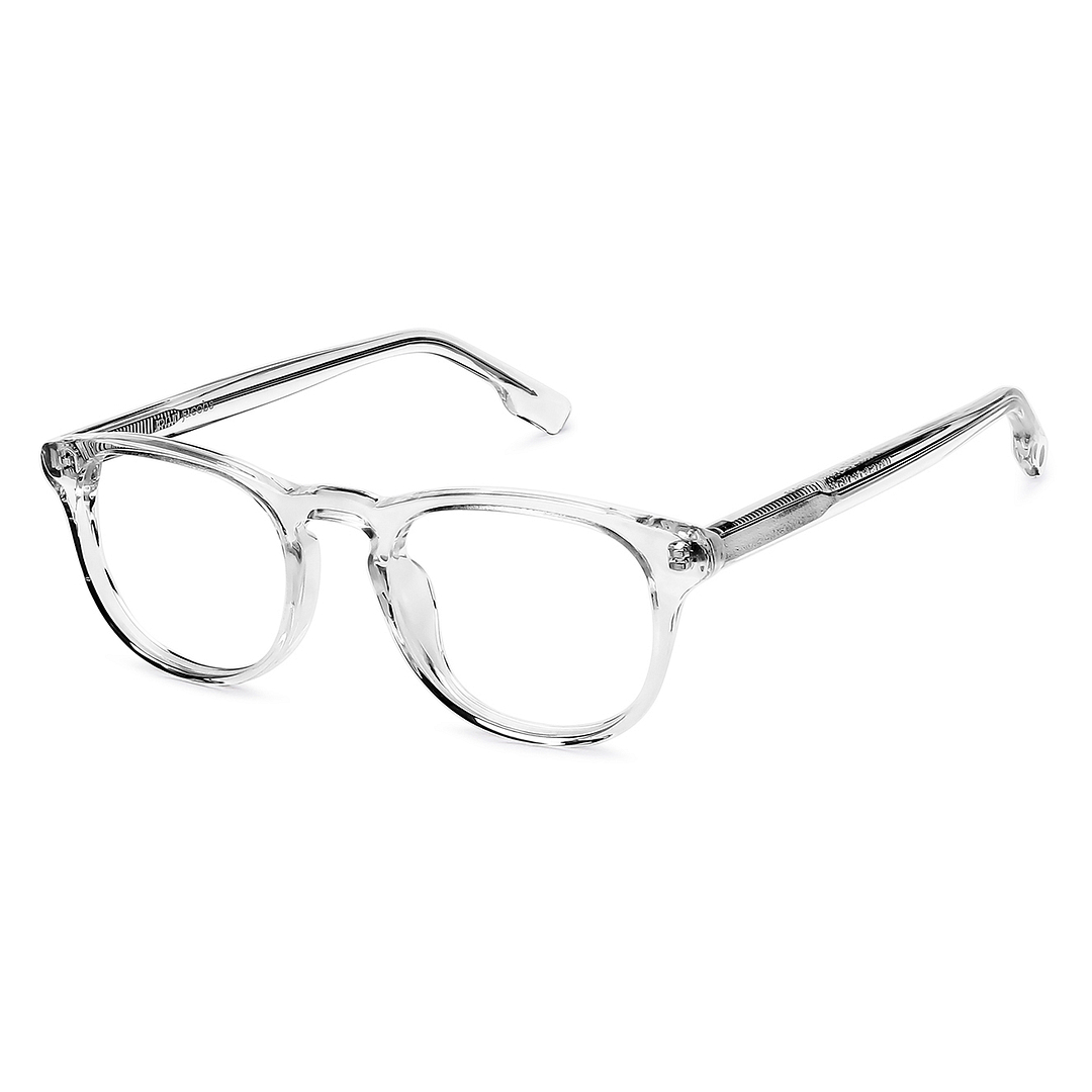 John Jacobs Crystal Transparent Full Rim Round left side