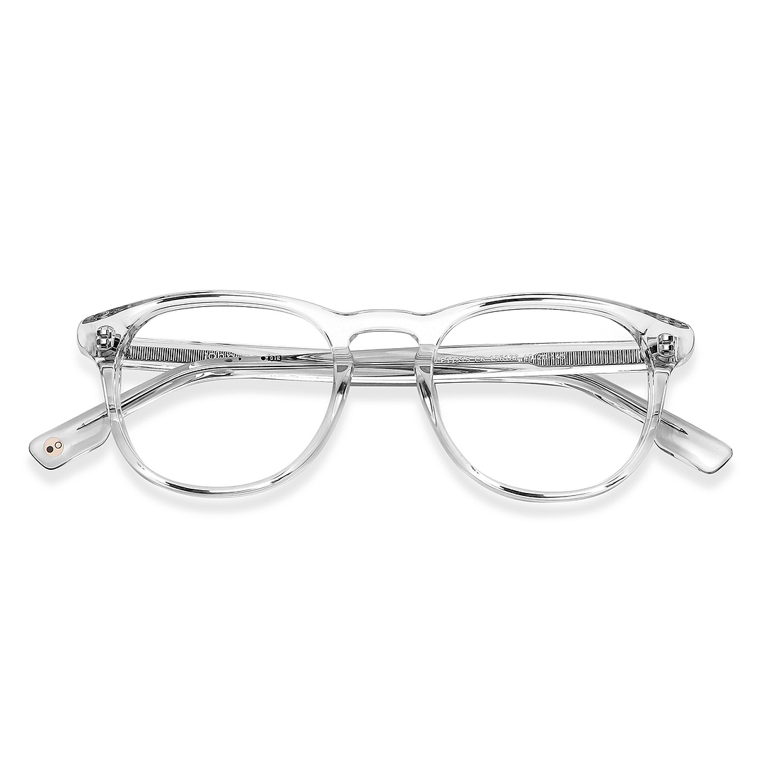 John Jacobs Crystal Transparent Full Rim Round right side