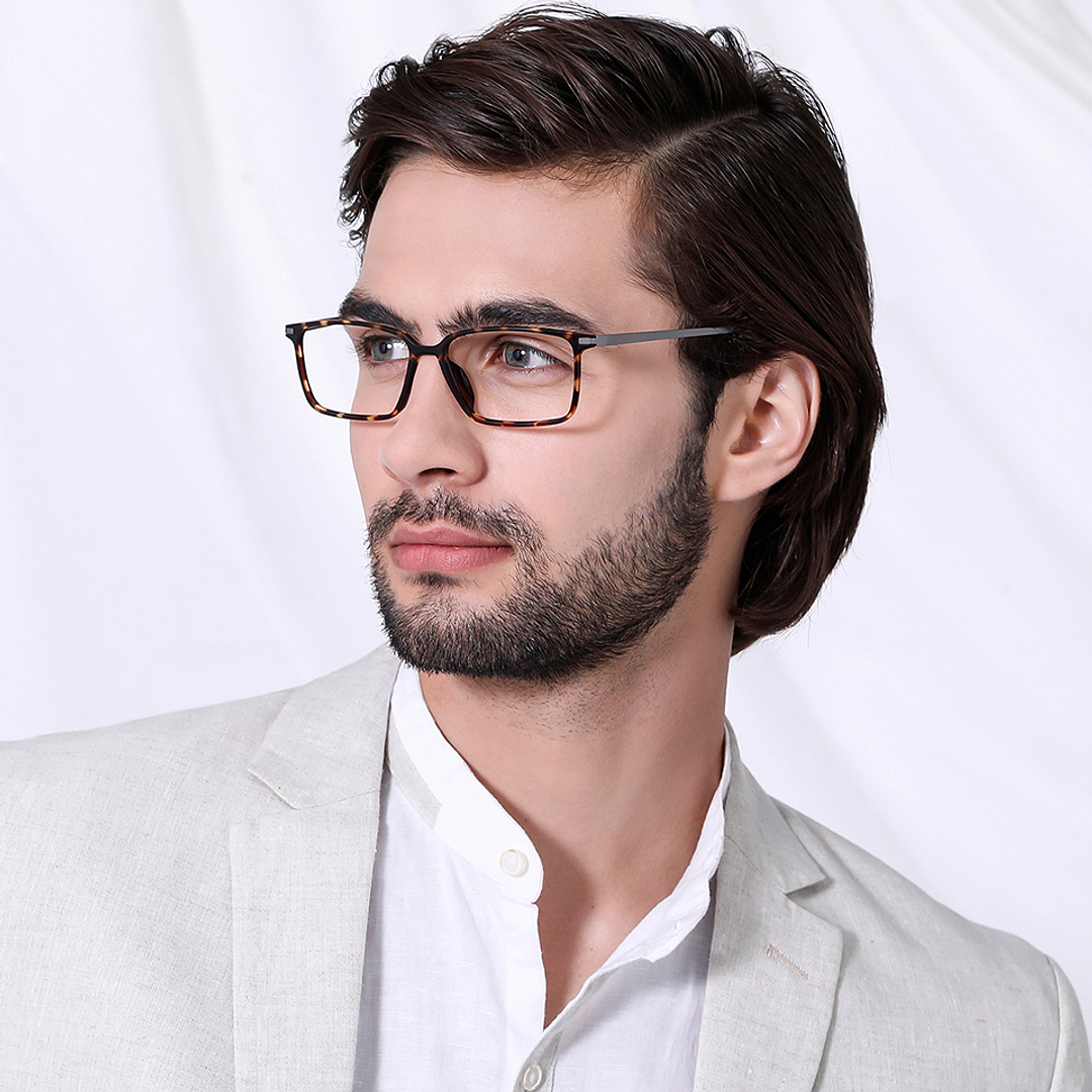 John Jacobs Online Light Brown Full Rim Rectangle left side