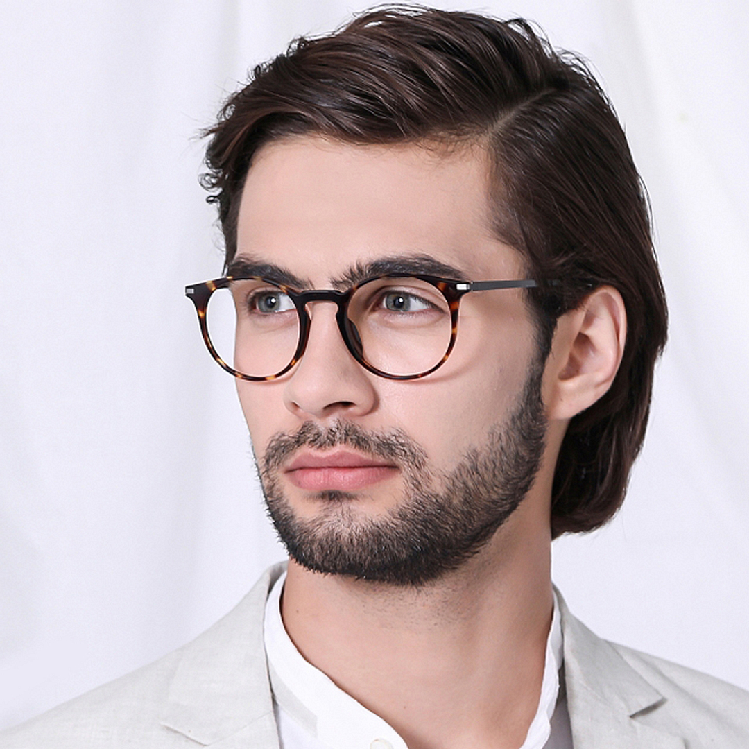 John Jacobs Online Light Brown Full Rim Round left side