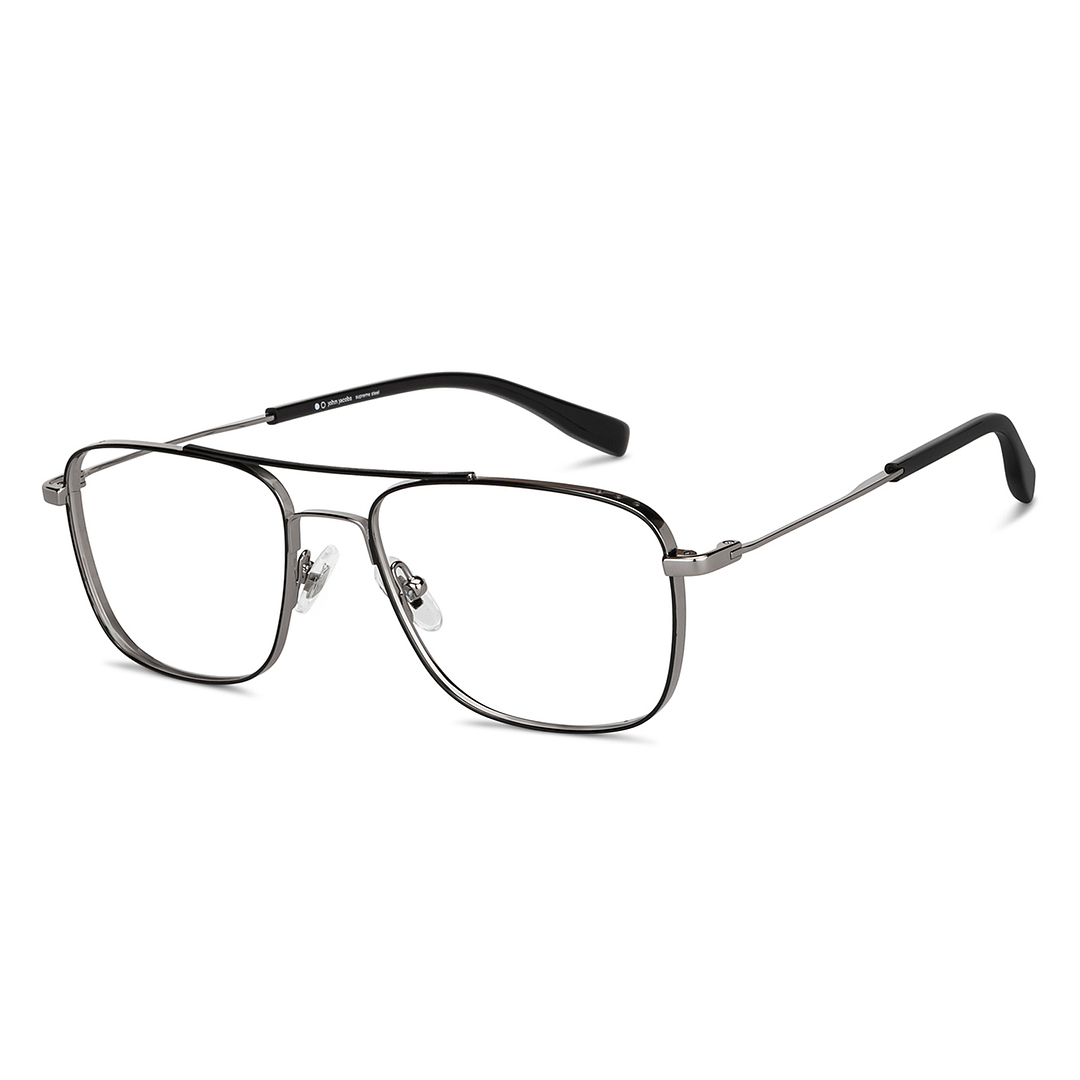 John Jacobs Online Dark Gunmetal Full Rim Square right side